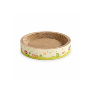 Round Cat Scratcher with Raised Rim