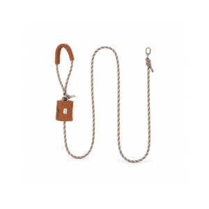 Rope Dog Leash with Waste Bag Holder