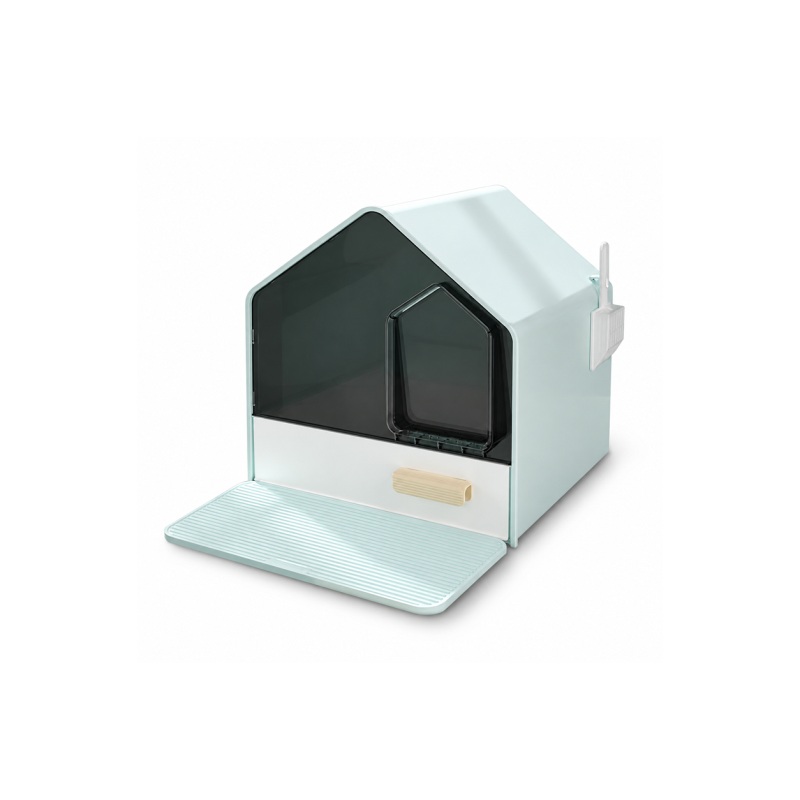 House-Shaped Enclosed Cat Litter Box