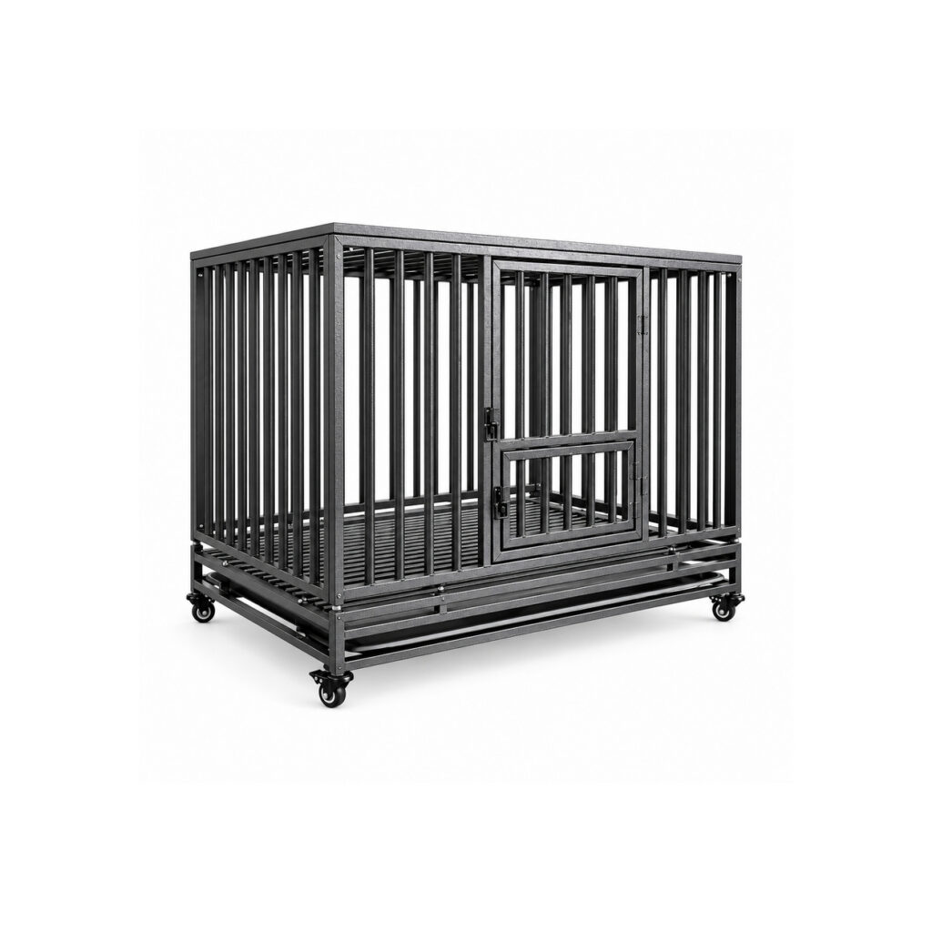 93 cm Round-Tube Pet Crate on Wheels