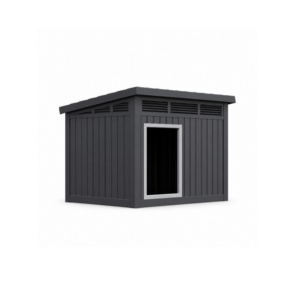 Sloped-Roof Dog House with Opening Lid