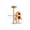 Wooden Cat Tree with Tree-Shaped House B02