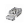 Large Stainless Steel Litter Box with Tracking Step