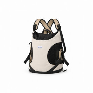 Open-Top Milk Brown Pet Carrier Backpack