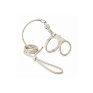 Milk Brown Cat Harness and Leash Set with Back Strap