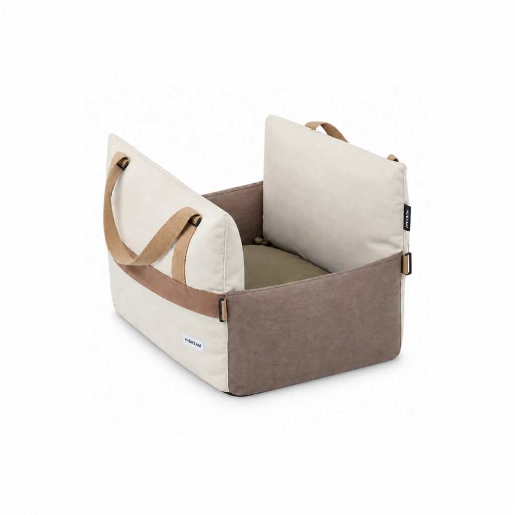 Raised-Side Pet Car Seat Bed